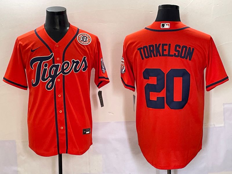 Men 2025 Detroit Tigers #20 Torkelson Orange Game Nike MLB Jersey style 5